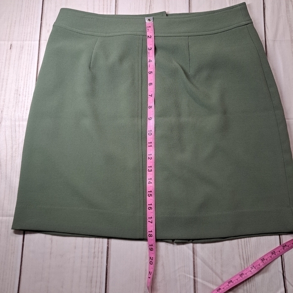Banana Republic Olive Green Military Short Flight Button Mini Skirt  Pockets Sz8 - Picture 7 of 9